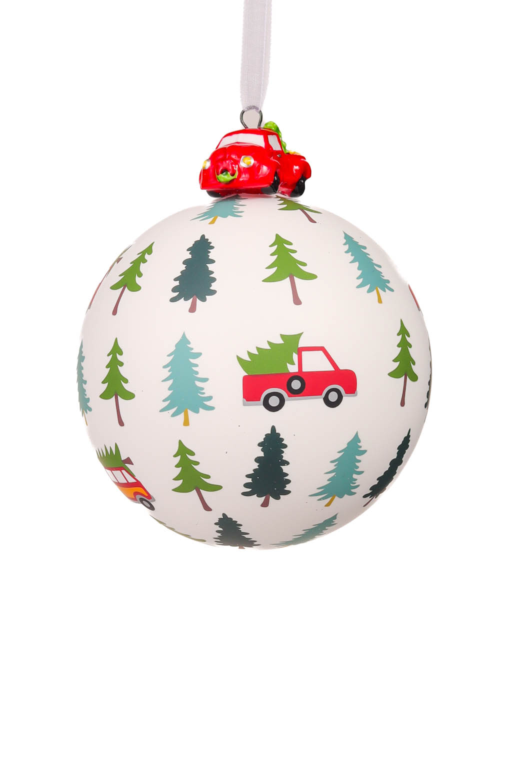 Adventurous Hanging White and Green Ornament