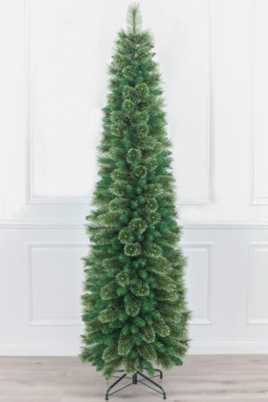 72" Green Fir Needle Pre-Lit LED Pencil Tree with 335 Tips