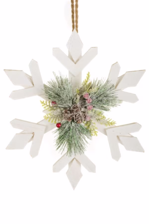 White Snowflake Hanging Accent