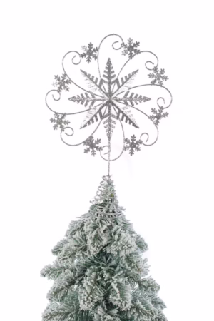 Silver Snowflakes Tree Topper
