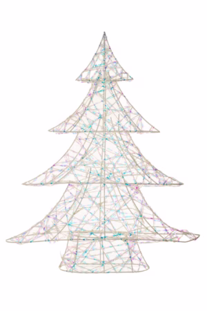 White Wireframe LED Christmas Tree