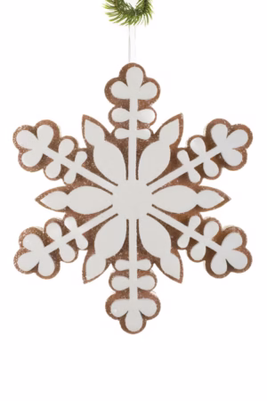 White Gingerbread Cookie Snowflake