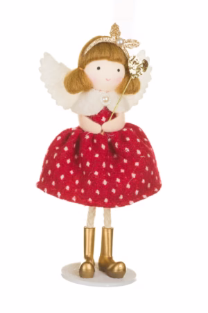 Hangable Red Cherub Girl Doll
