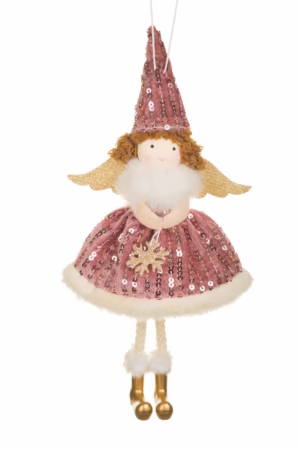 Hanging Pink Fairy Girl Doll