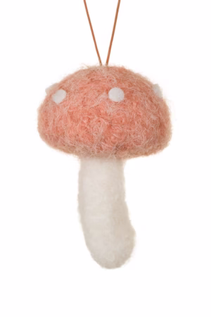Pink Mushroom Ornament