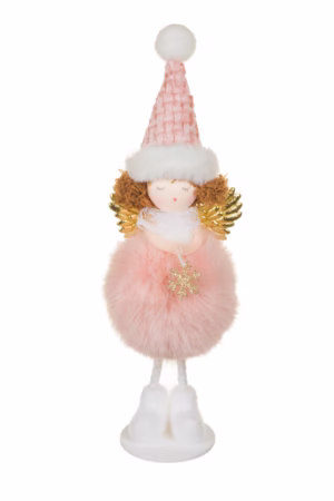 Hangable Green Puffball Cherub Girl Doll