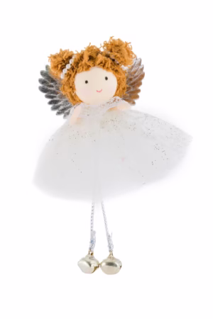 Hanging White Cherub Girl Doll