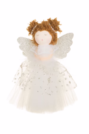 Hanging White Singing Angel Girl Doll