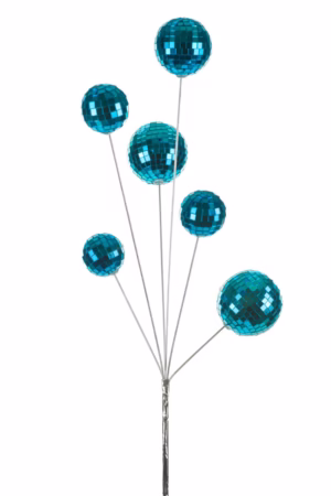 Blue Disco Ball Tree Pick
