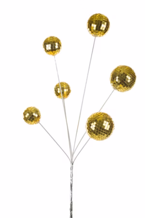 Gold Disco Ball Tree Pick