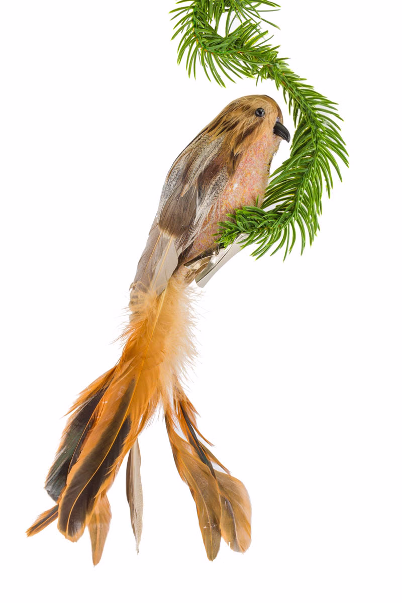 Clip-On Brown Bird Ornament