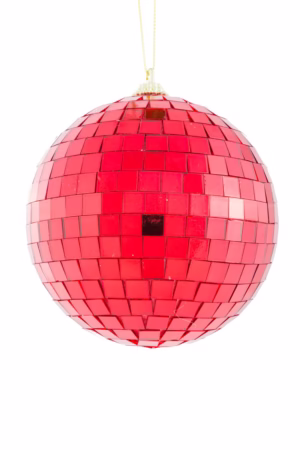 Red Disco Ball Ornament