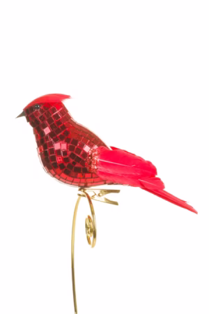 Clip-On Red Disco Cardinal Ornament