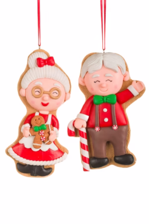 Red Mr. And Mrs. Claus Ornament