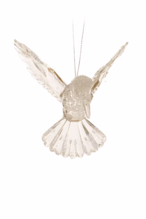 Clear Hummingbird Ornament