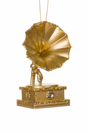 Gold Gramophone Ornament