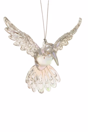 Clear Hummingbird Ornament