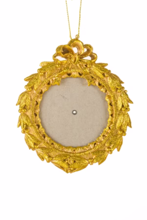Gold Wreath Photo Frame Ornament