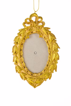 Gold Wreath Photo Frame Ornament