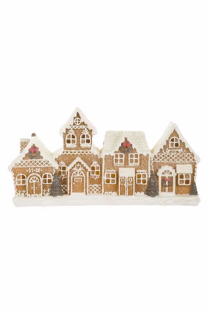 White LED Gingerbread Townscape
