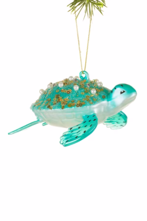 Hangable Sea Green Sea Turtle Ornament