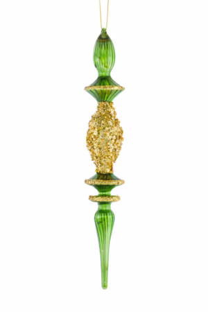 Green Finial Icicle Ornament