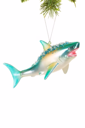 Silver Shark Ornament
