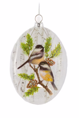 White Birch Forest Medallion Ornament