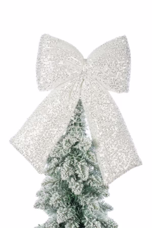 Silver Ribbon Tree Topper