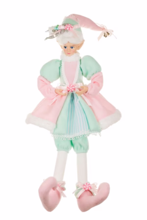 Sitting Pastel Pink Elf
