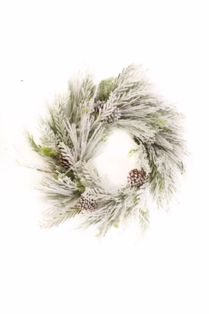 Hanging White Mixed Foliage Wreath