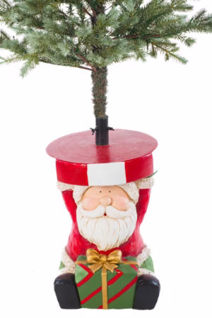 Red Toon Santa Christmas Tree Stand