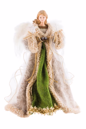 Gray Forest Guardian 10-Light Angel Tree Topper