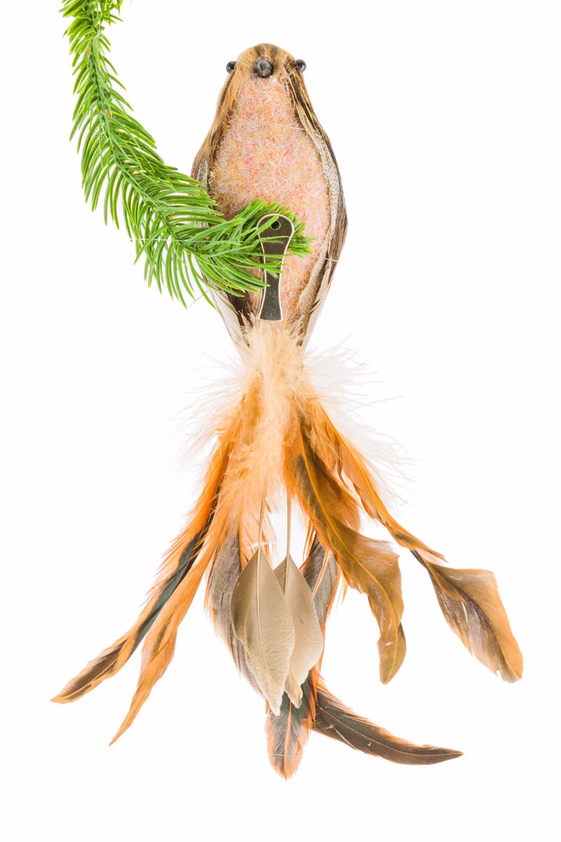 Clip-On Brown Bird Ornament - Image 2