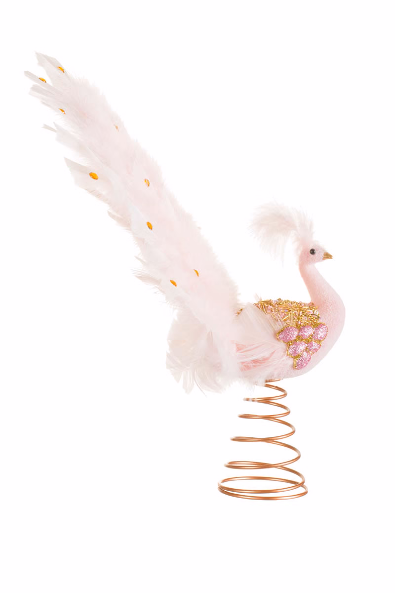 Baby Pink Peacock Tree Top Figurine - Image 4