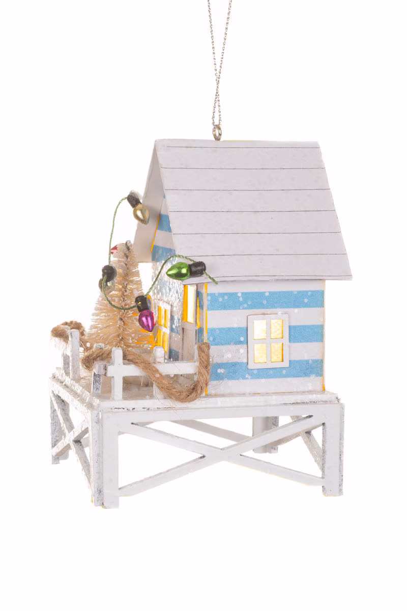 White Beach House LED Ornament - Image 4