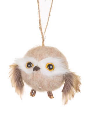 Brown Owl Chick Ornament
