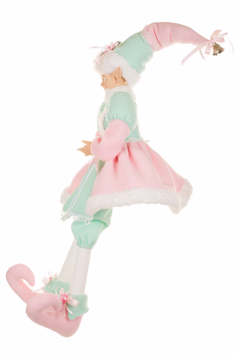 Sitting Pastel Pink Elf - Image 5