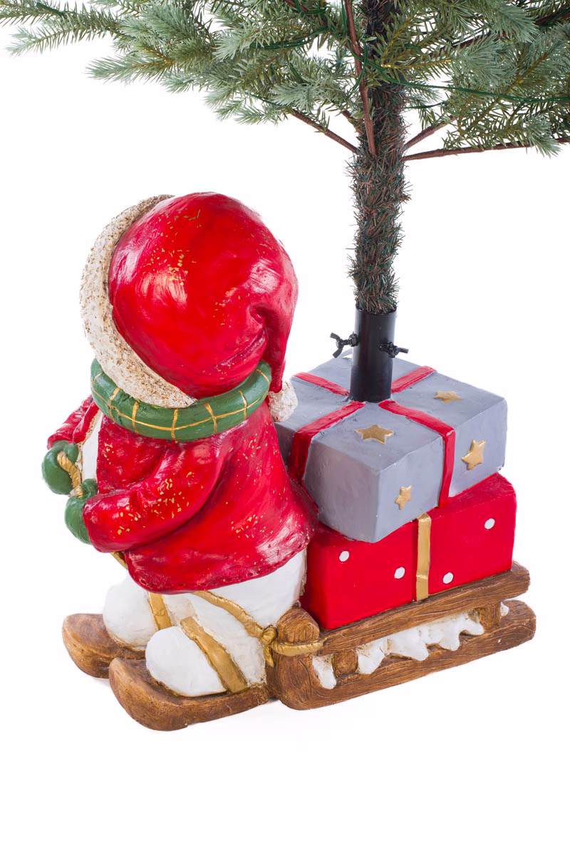 Red Snowman Christmas Tree Stand - Image 2