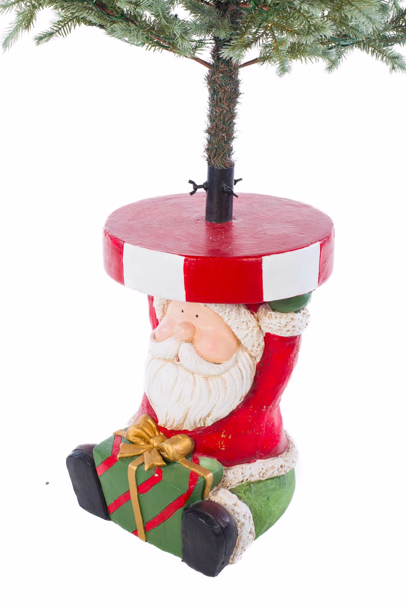 Red Toon Santa Christmas Tree Stand - Image 2
